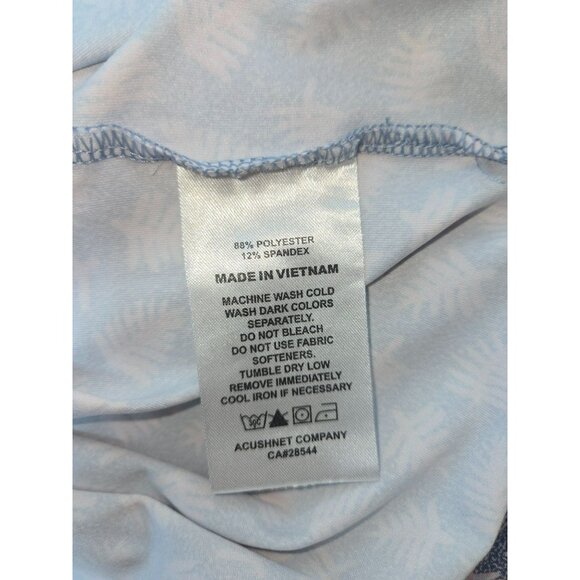 FootJoy Mens XL Polo Shirt Blue & Pink Leaf Print - Picture 6 of 8